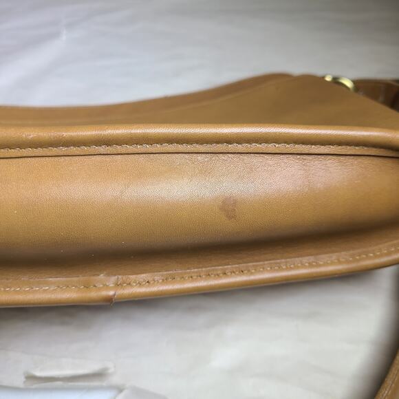 Vintage Old Coach Equestrian Zip Crossbody Shoulder Bag Toffee Leather 9802 - Picture 5 of 11
